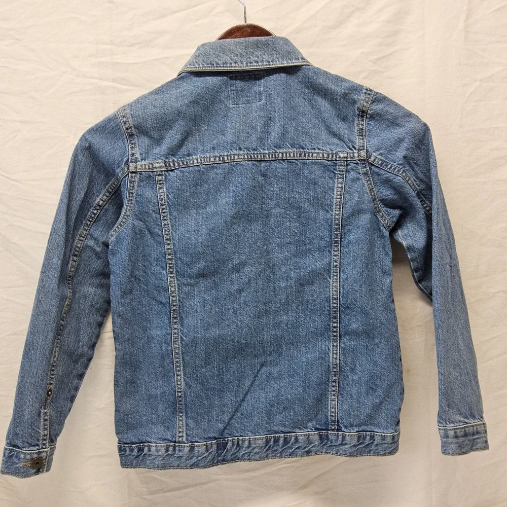OshKosh B'gosh Denim Jacket Kids Size 14 Blue Button Front Trucker Jacket